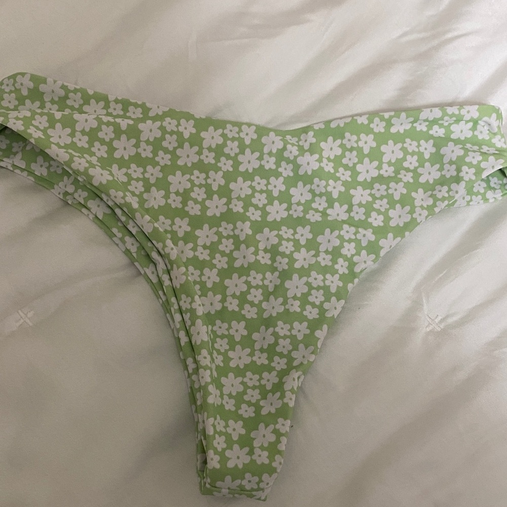Floral Green Bikini Bottom